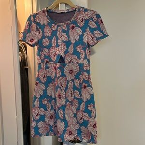Blue-white flowers Zara dress size S in great condition